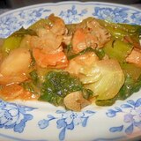 青梗菜とホタテの中華味蒸し煮
